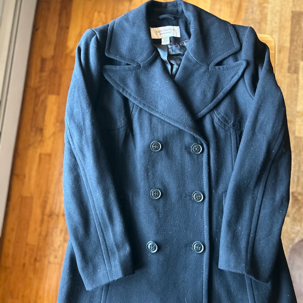 Covington women’s Wool blend Black Peacoat